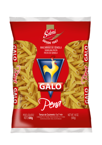 Macarrão Sêmola Pena Galo 500g -